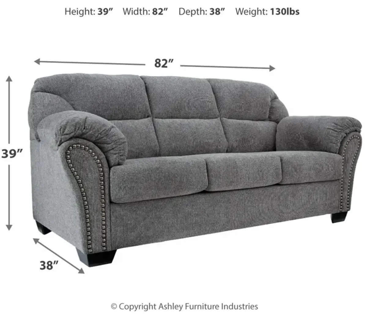 Ashley Allmaxx Sofa Pewter Benchcraft