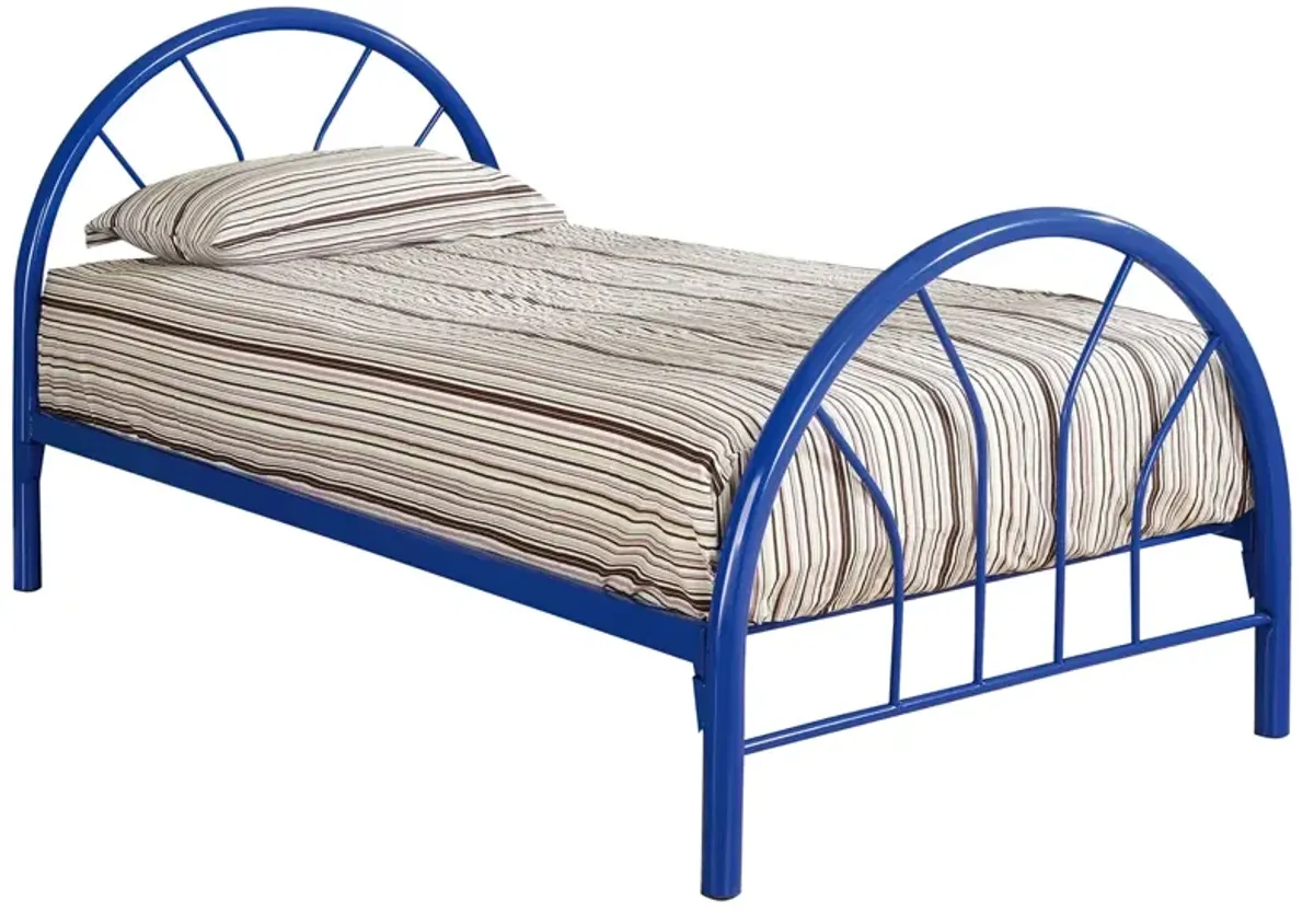 Coaster Marjorie Metal Twin Open Frame Bed Blue