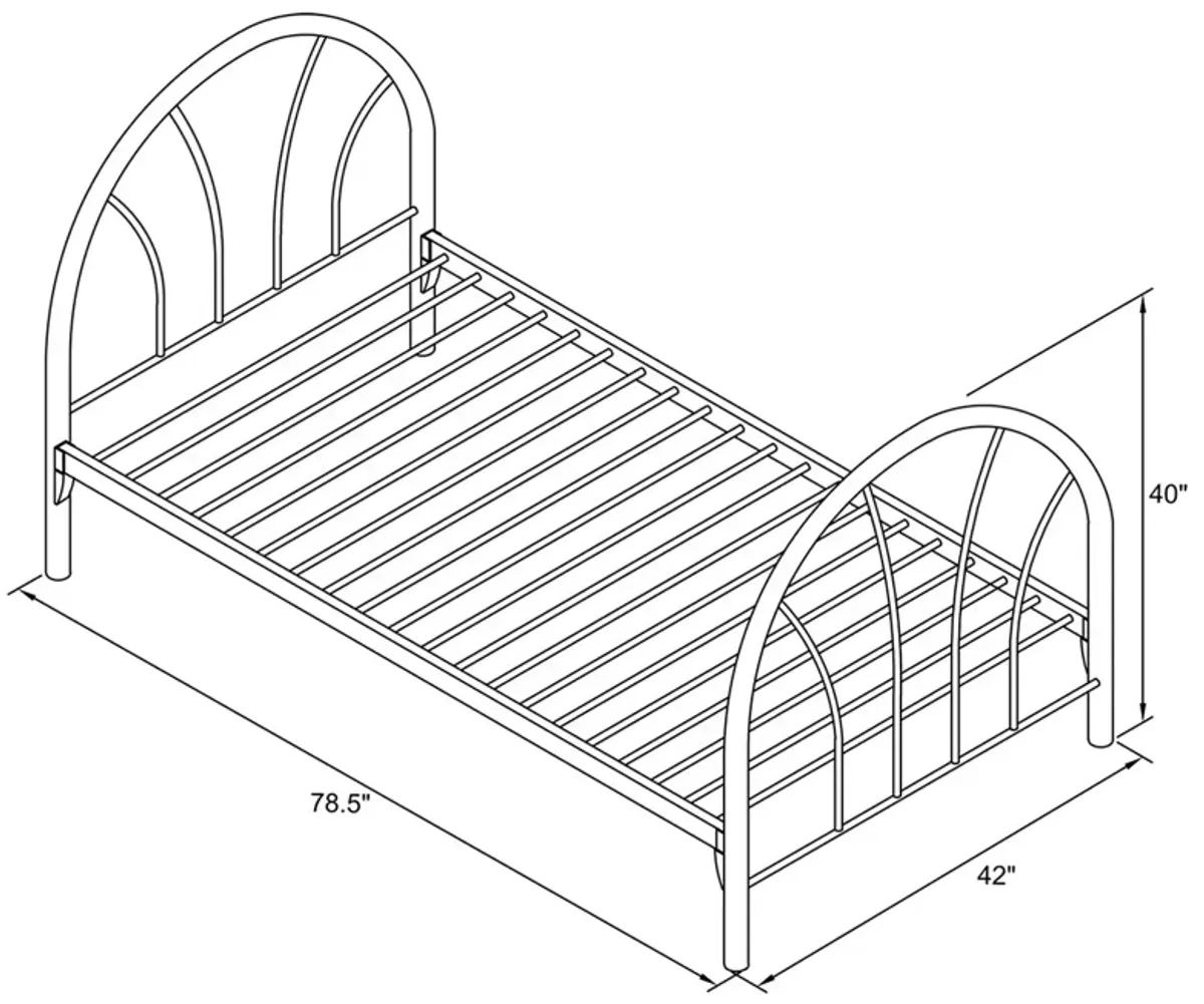 Coaster Marjorie Metal Twin Open Frame Bed Blue