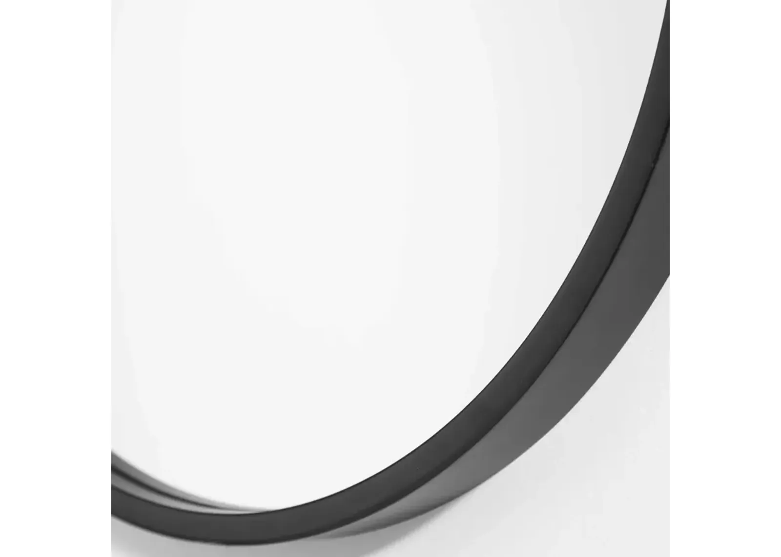 Uttermost Varina Minimalist Satin Black Oval Mirror