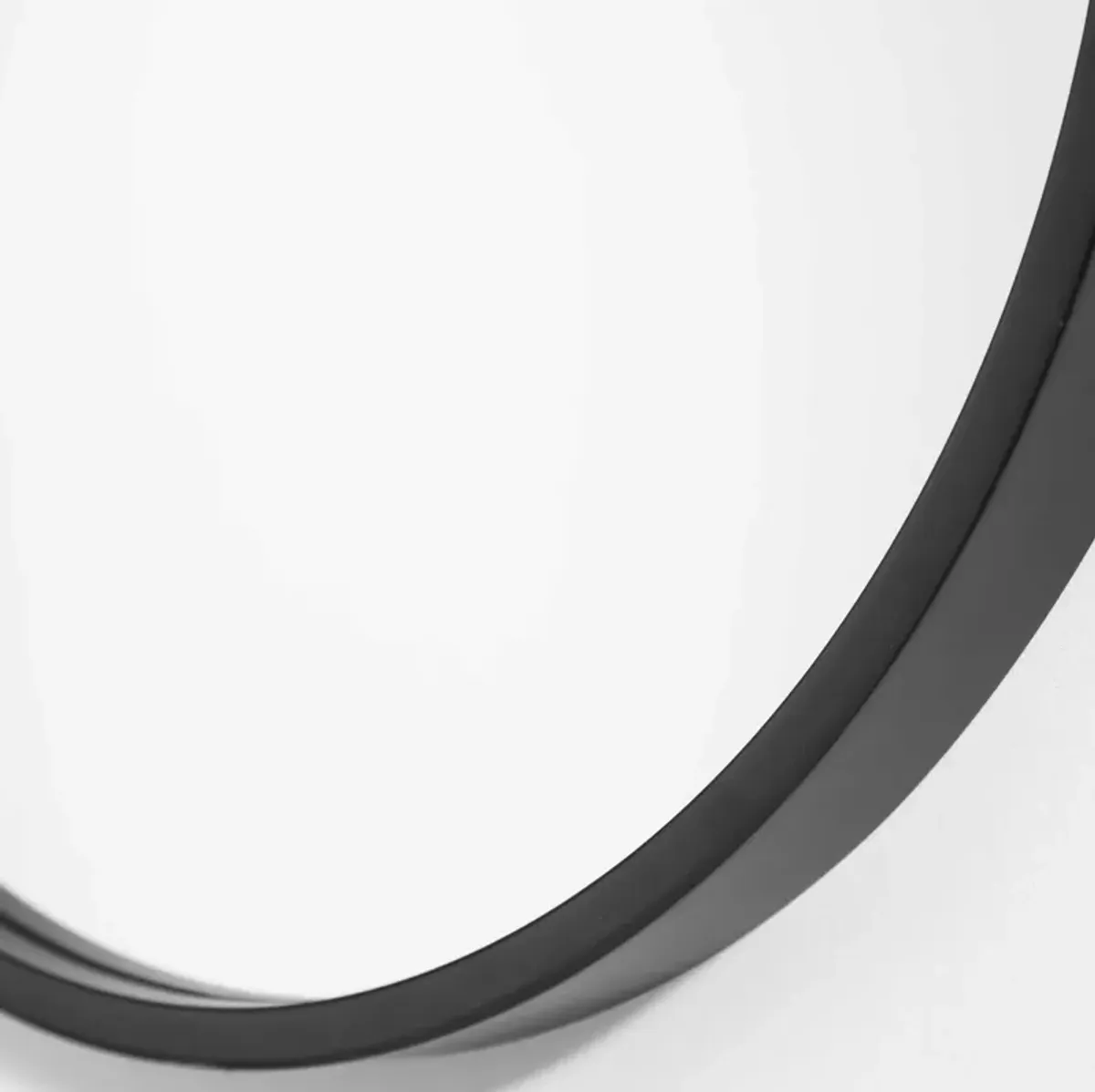 Uttermost Varina Minimalist Satin Black Oval Mirror