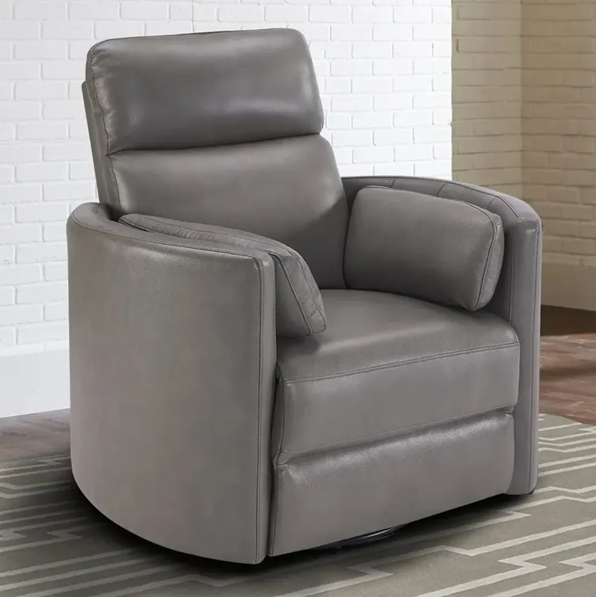 Radius Collection Swivel Glider Recliner in Florence Heron by Hudson's