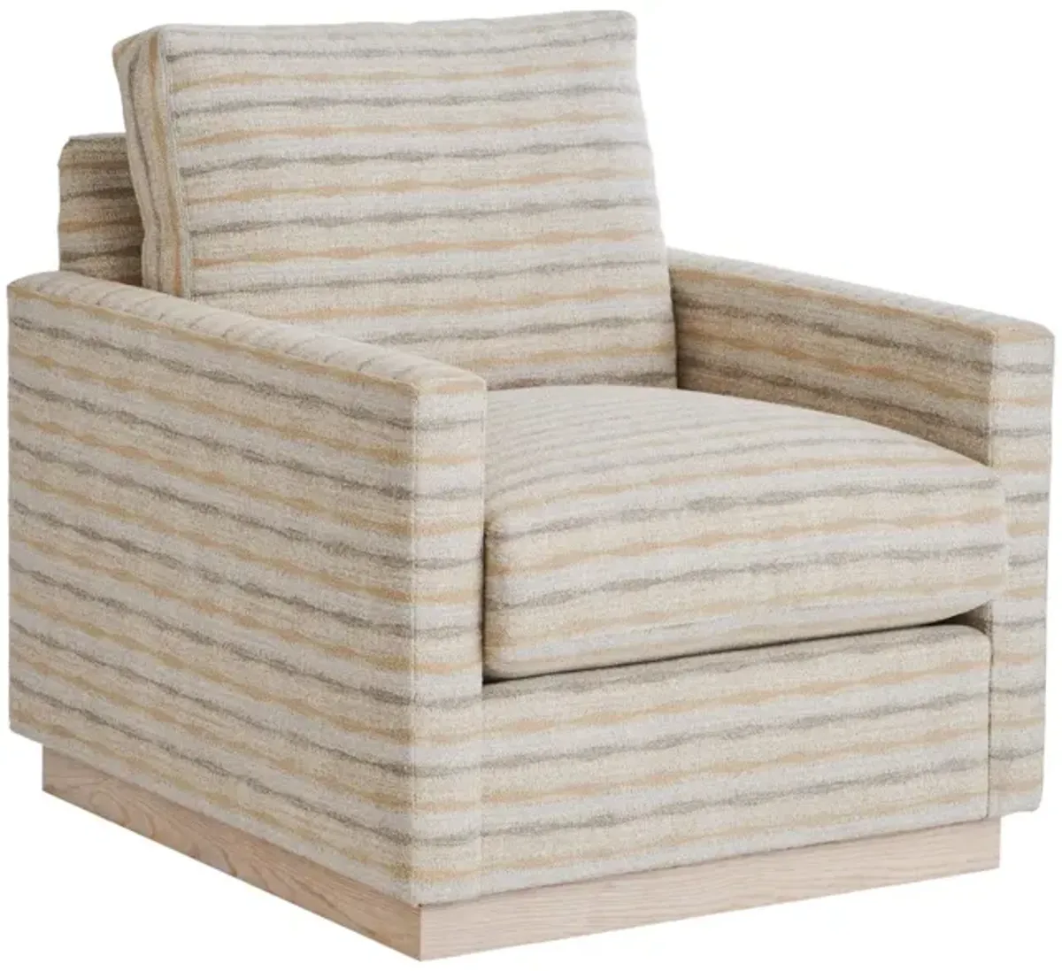 Barclay Butera Upholstery by Barclay Butera Meadow View Horizontal Striped Swivel Chair