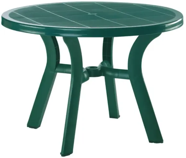 Compamia 42 Inch Truva Resin Round Outdoor Dining Table Green