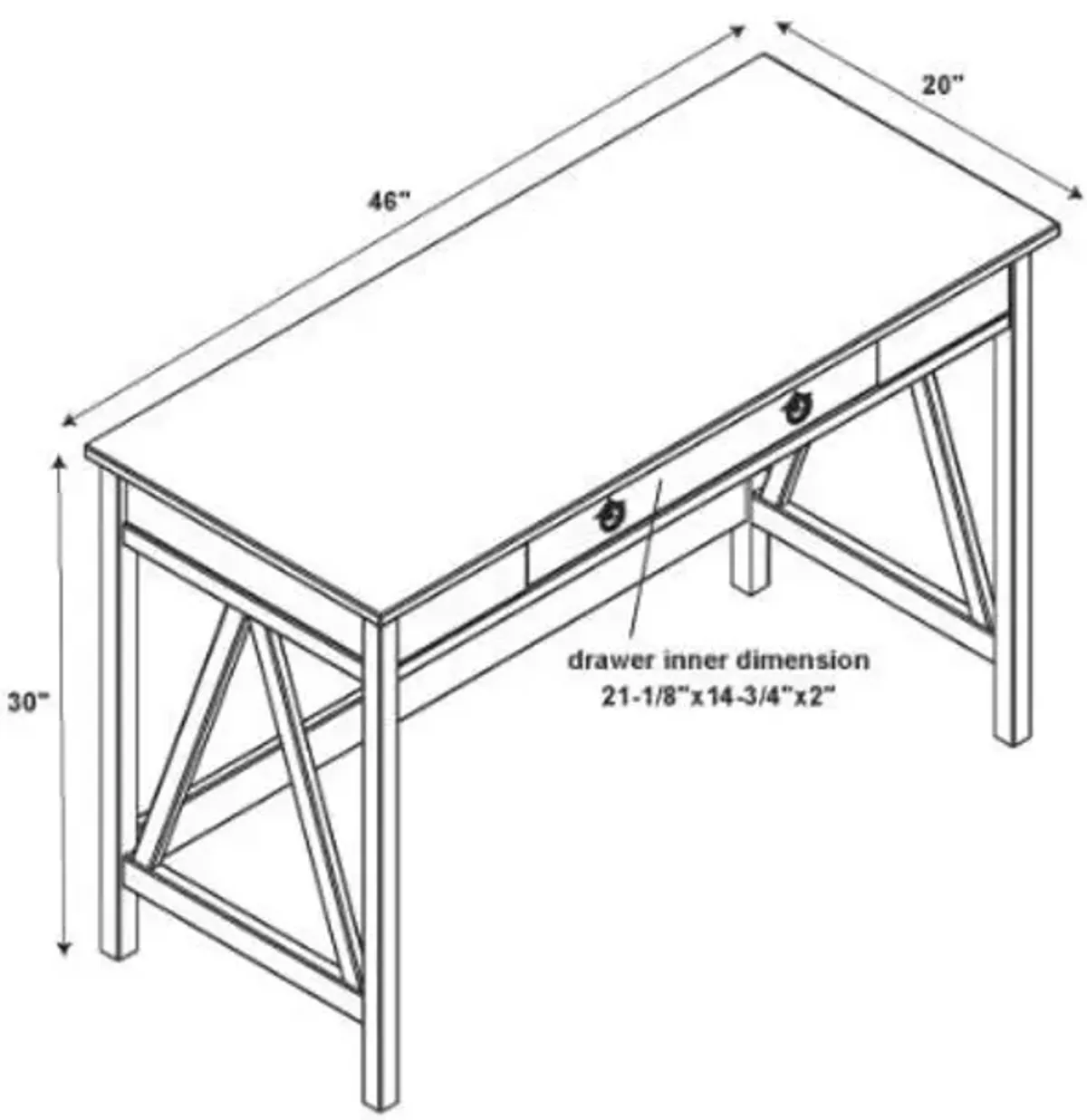 Linon Titian Driftwood Desk