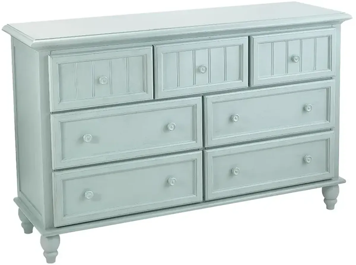 Madison Avenue Sea Haven Glacier Blue 7-Drawer Dresser