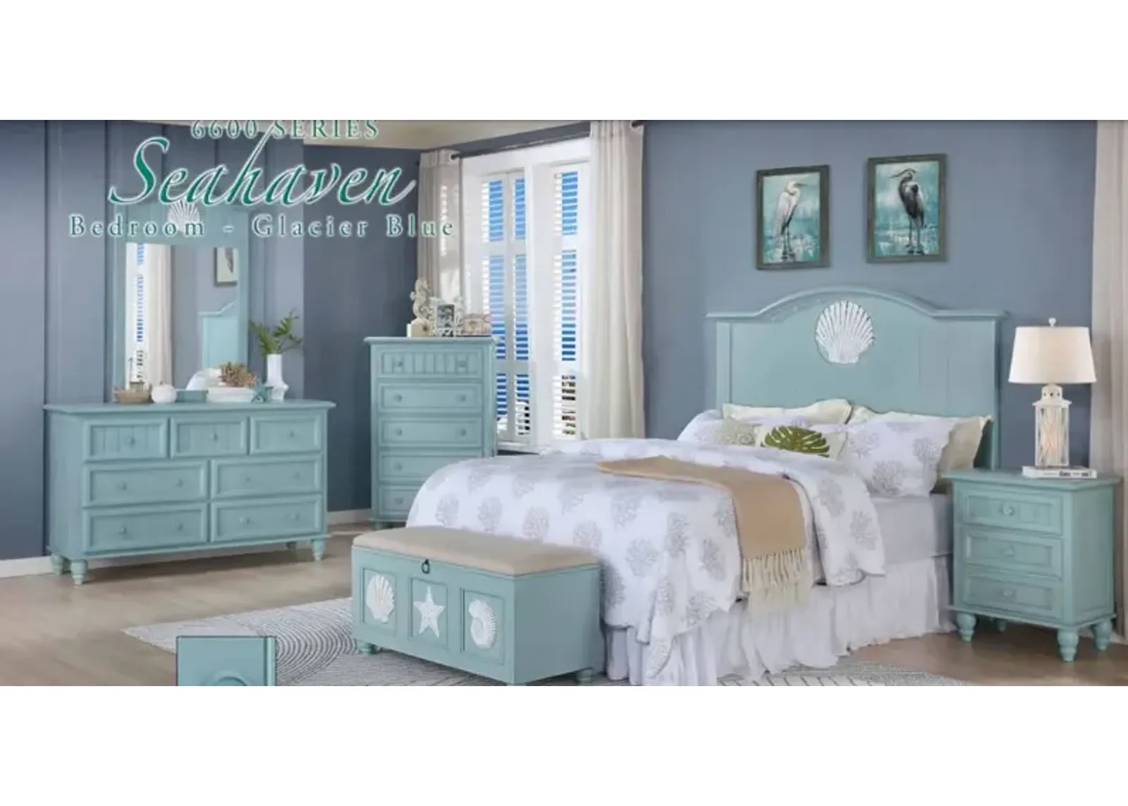 Madison Avenue Sea Haven Glacier Blue 7-Drawer Dresser