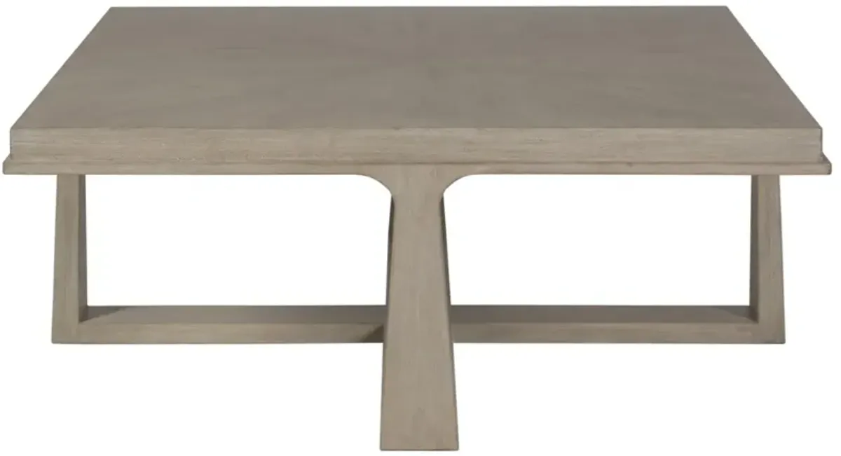 Artistica Home by Lexington Cohesion Program Rousseau 42.5 Inch Square Wood Cocktail Table White Washed