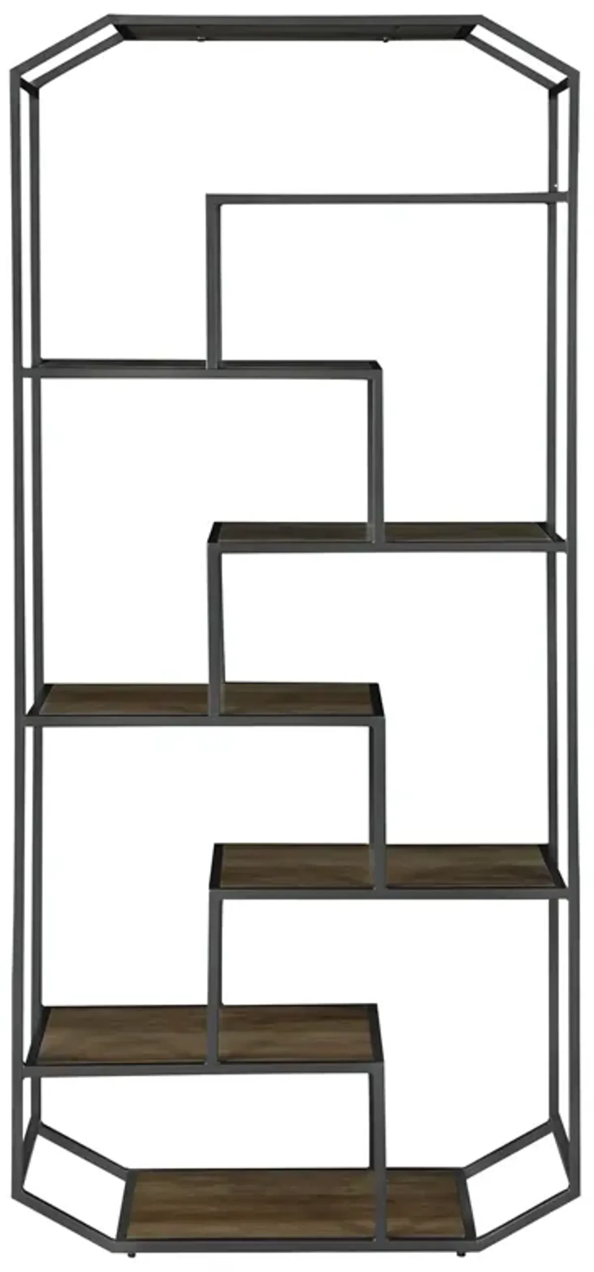 Coaster Leland 72 Inch 6-Shelf Bookshelf Rustic Brown