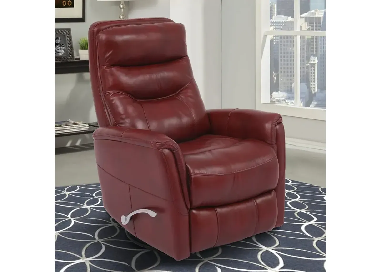 Parker House Gemini Collection Glider Recliner in Rouge