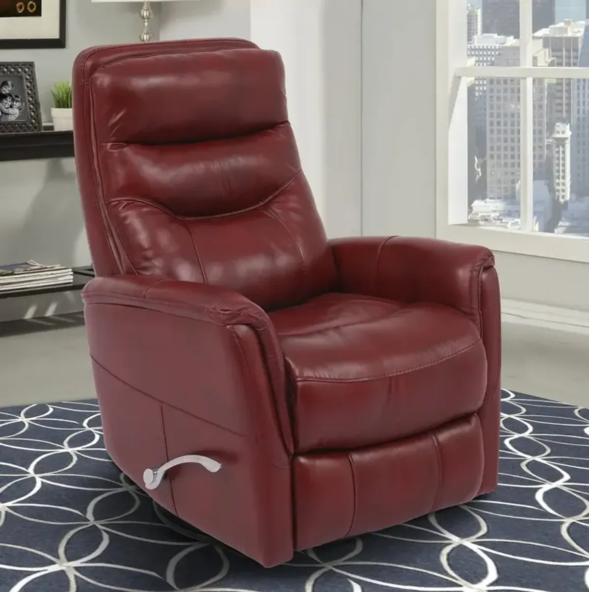 Parker House Gemini Collection Glider Recliner in Rouge