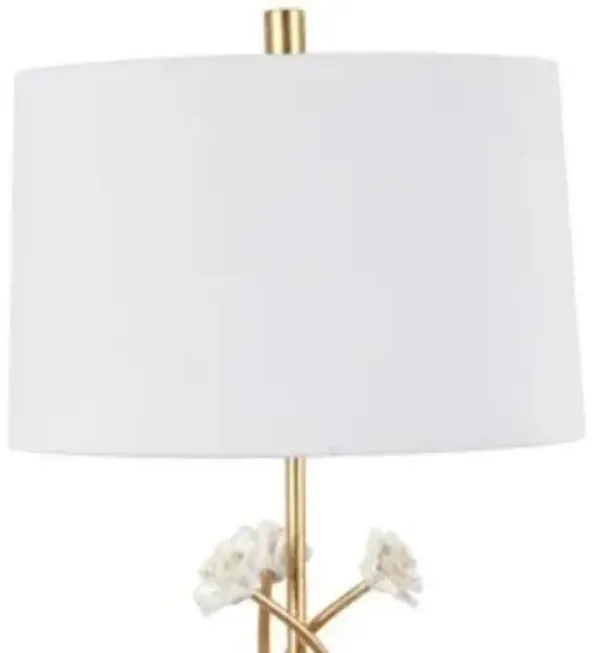 Crestview Gold/White 31.5 Inch Table Lamp