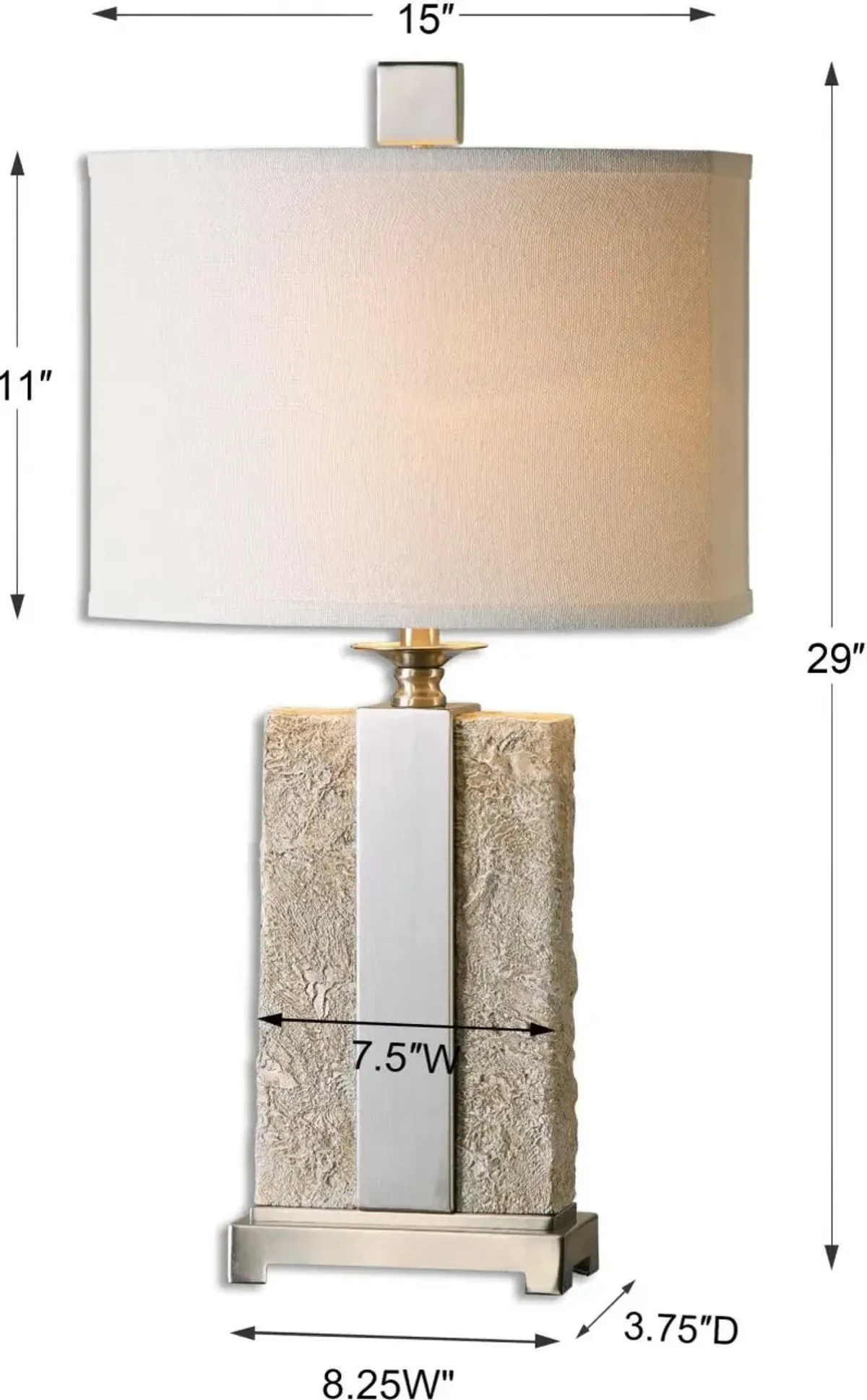 Uttermost Bonea Stone Ivory Table Lamp