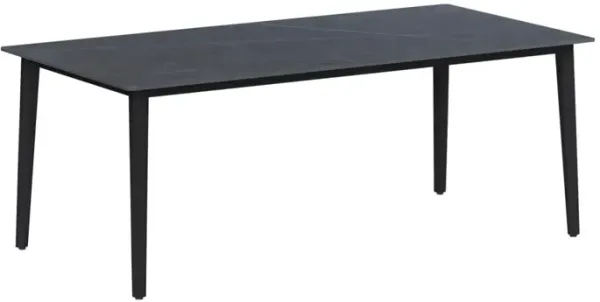 Chintaly Kate Marbleized Sintered Stone Top Dining Table with Steel Four-Legged Base
