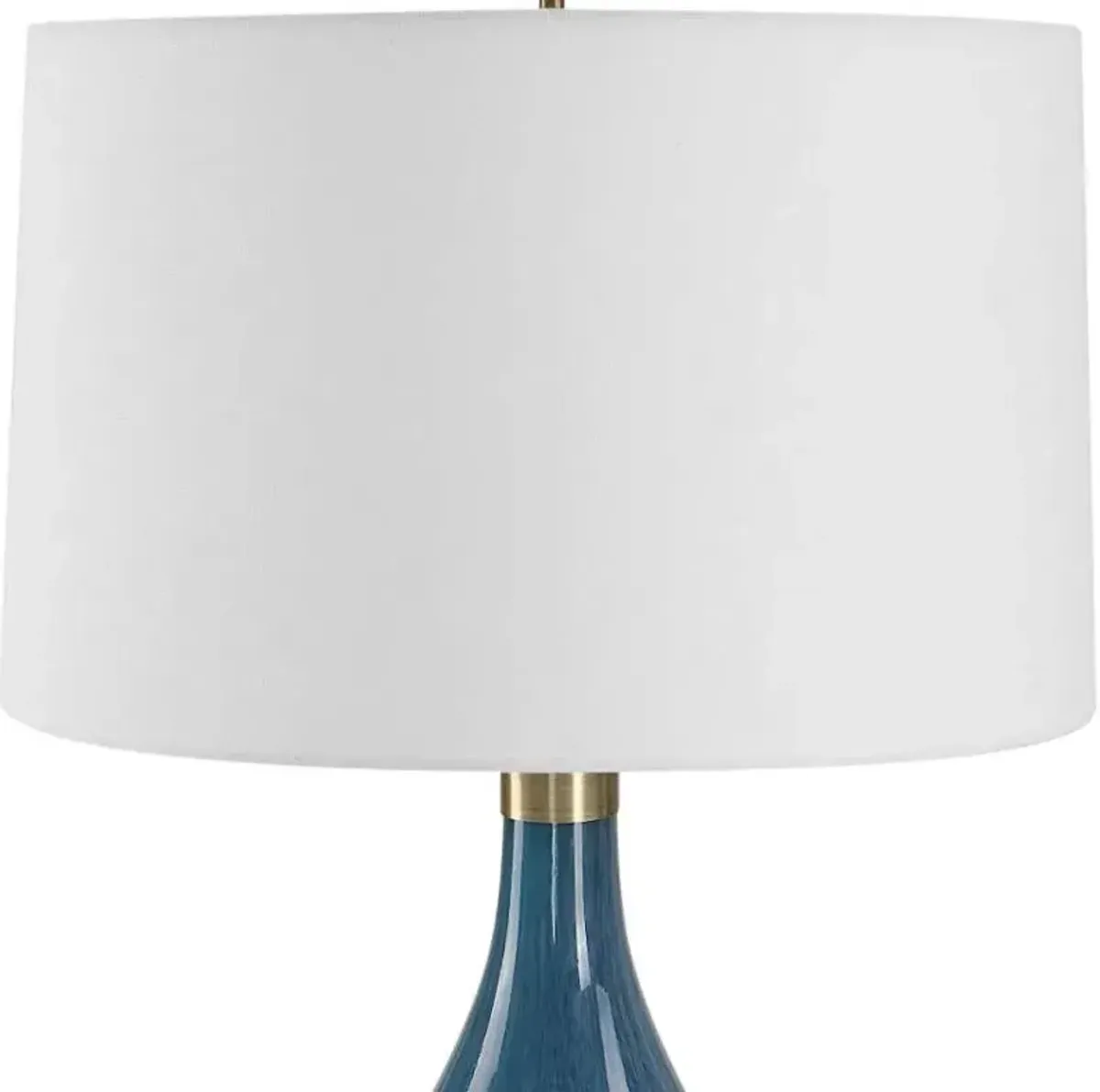 Uttermost Riviera Dark Navy Blue/White Table Lamp