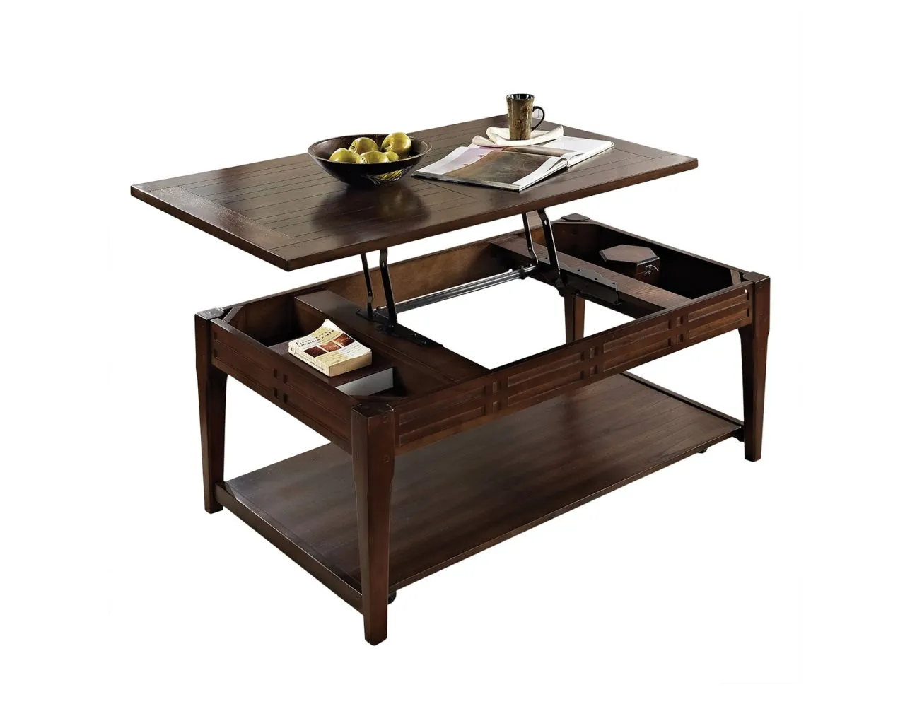 CRESTLINE LIFT TOP COCKTAIL TABLE WITH CASTERS