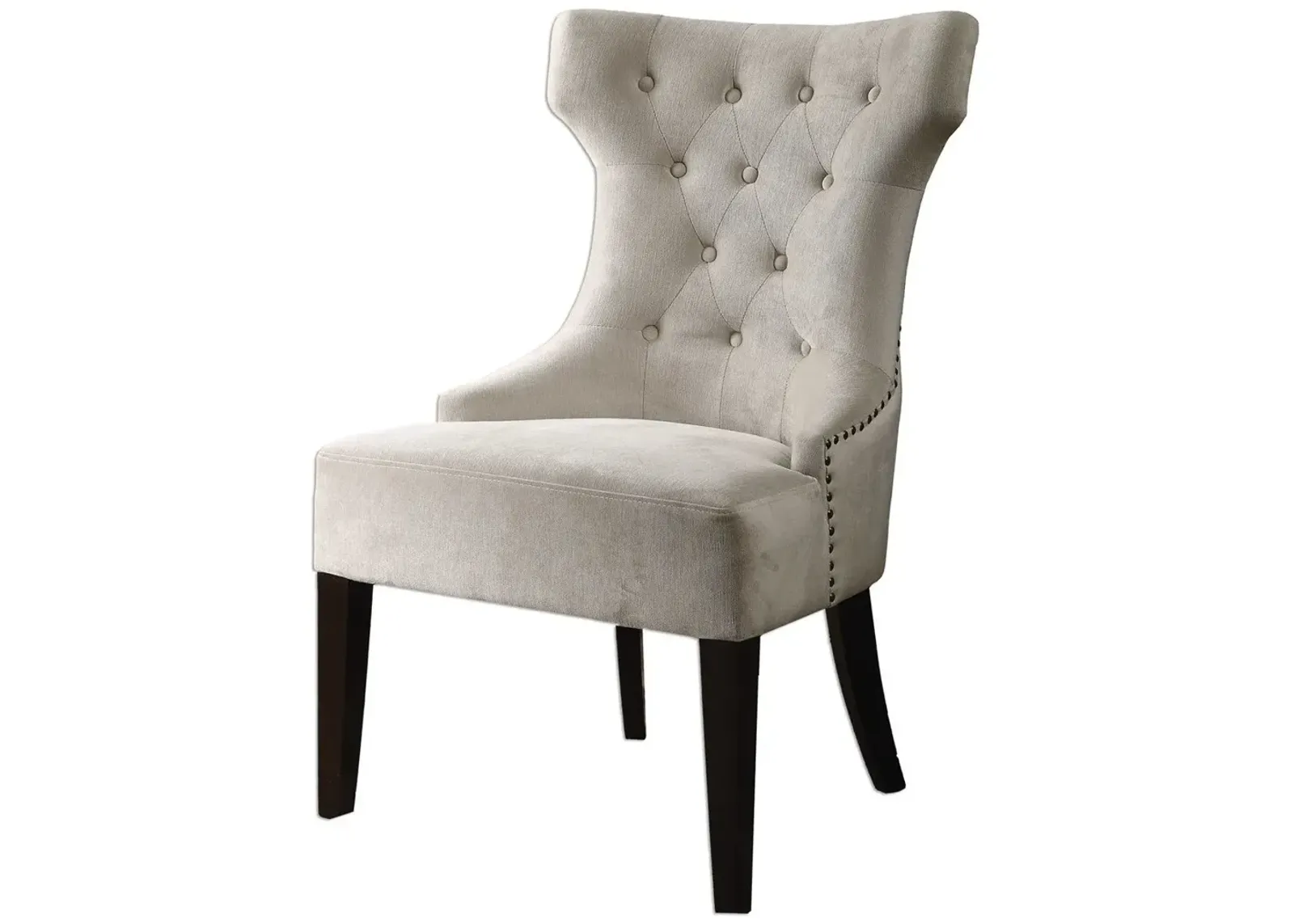 Uttermost Arlette White Wing Chair