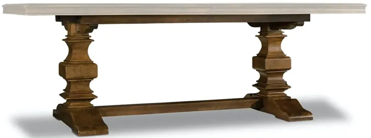 Hooker Furniture Archivist Trestle Table with Two 18 Inch Leaves