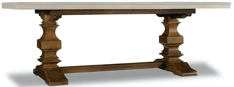 ARCHIVIST TRESTLE TABLE WITH TWO 18 INCH LEAVES