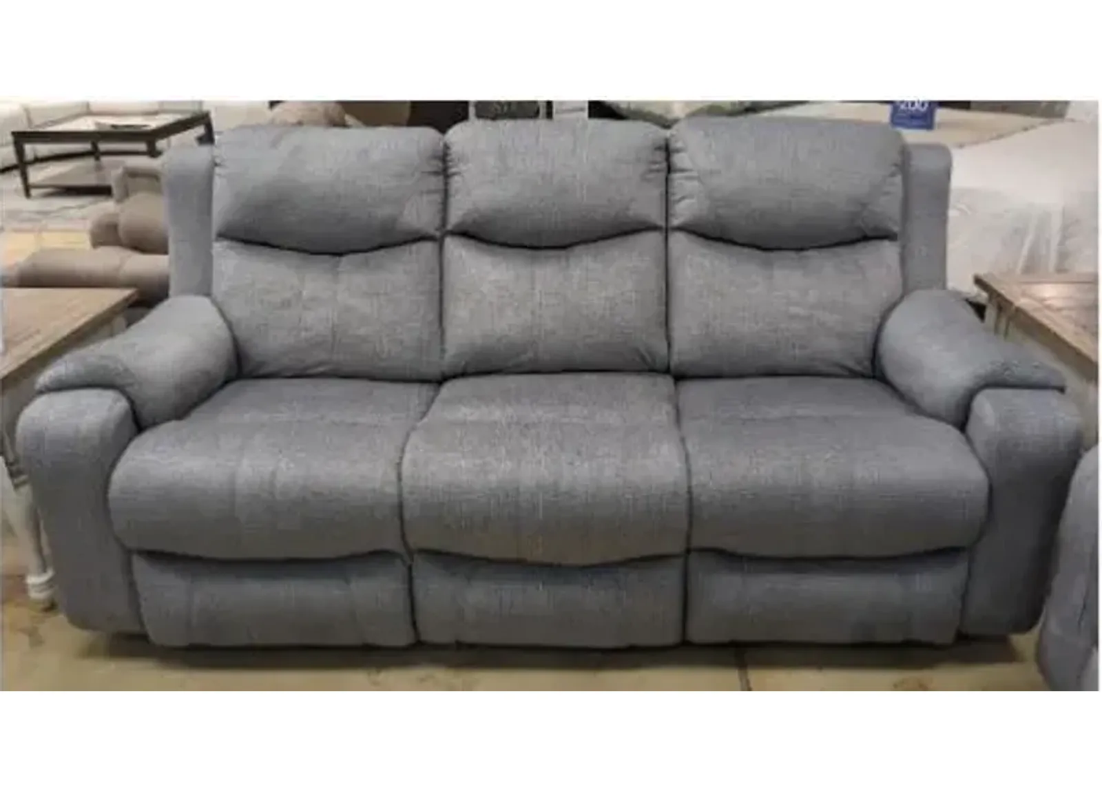 Souther Motion Marvel Manual Double Reclining Sofa in Bahari Platinum