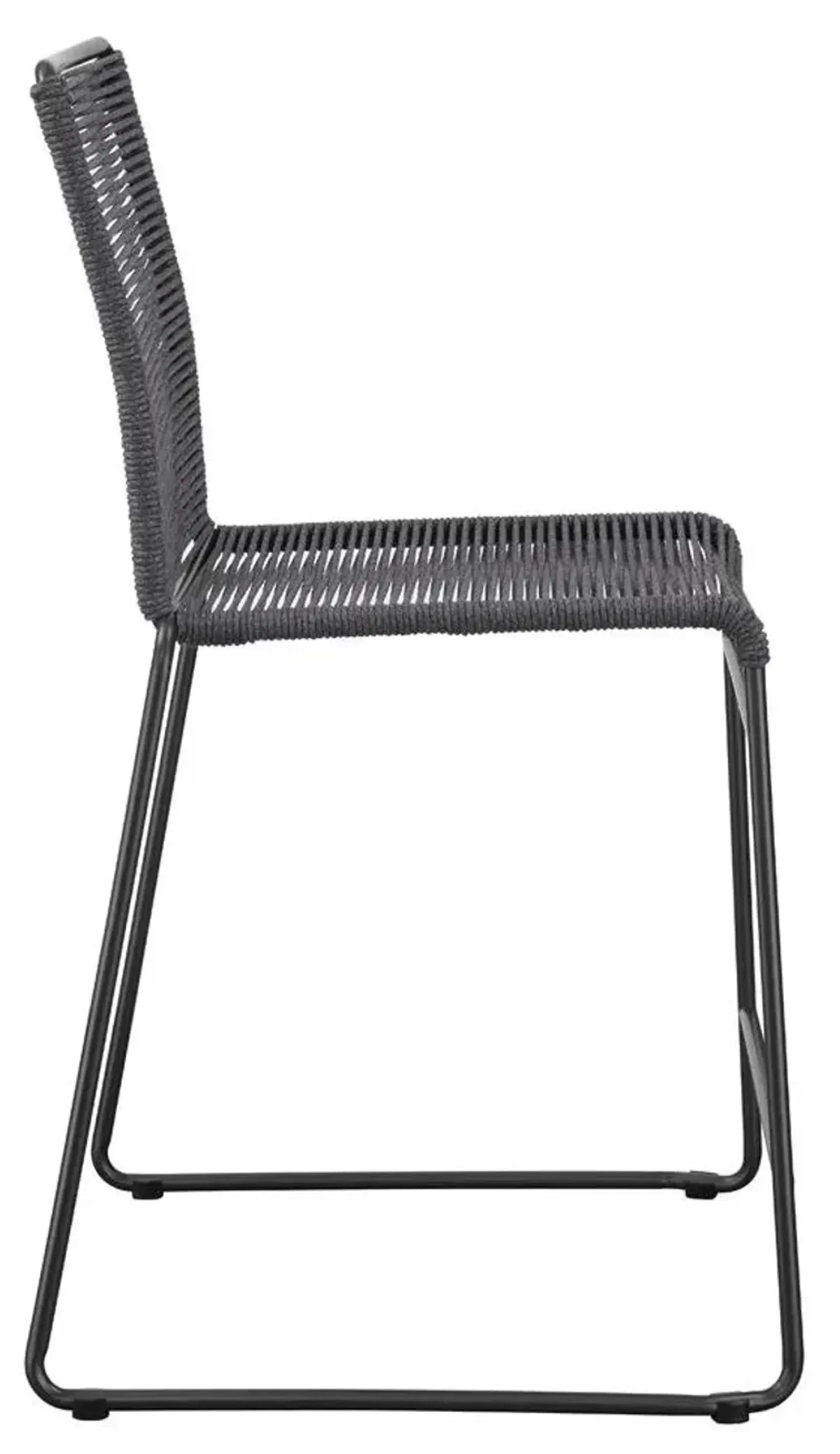 Coaster Jerome Woven Rope Metal Counter Chair Charcoal