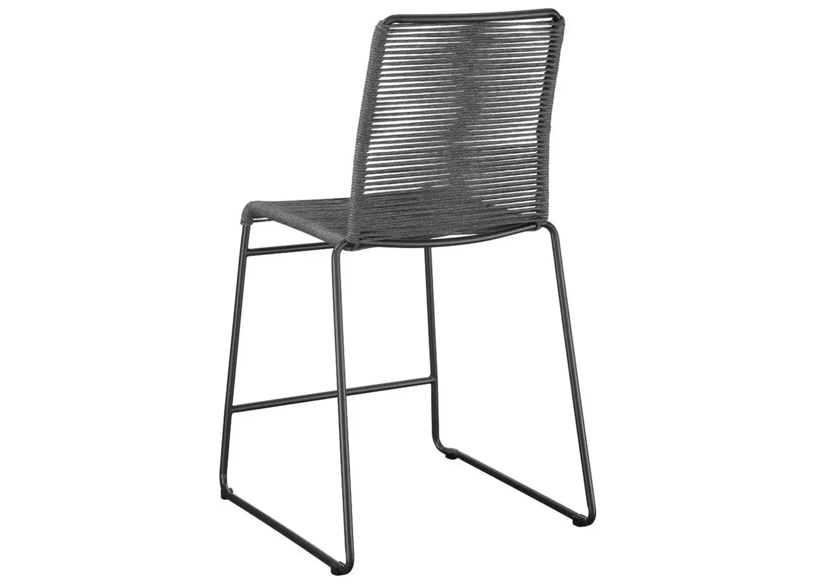 Coaster Jerome Woven Rope Metal Counter Chair Charcoal