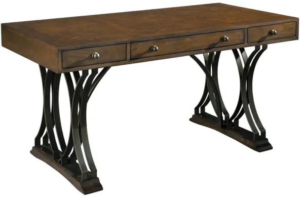 Hekman Brass & Acacia Writing Desk