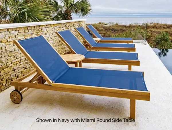 Royal Teak Sundaze Outdoor Moss Green Sling Chaise Lounger