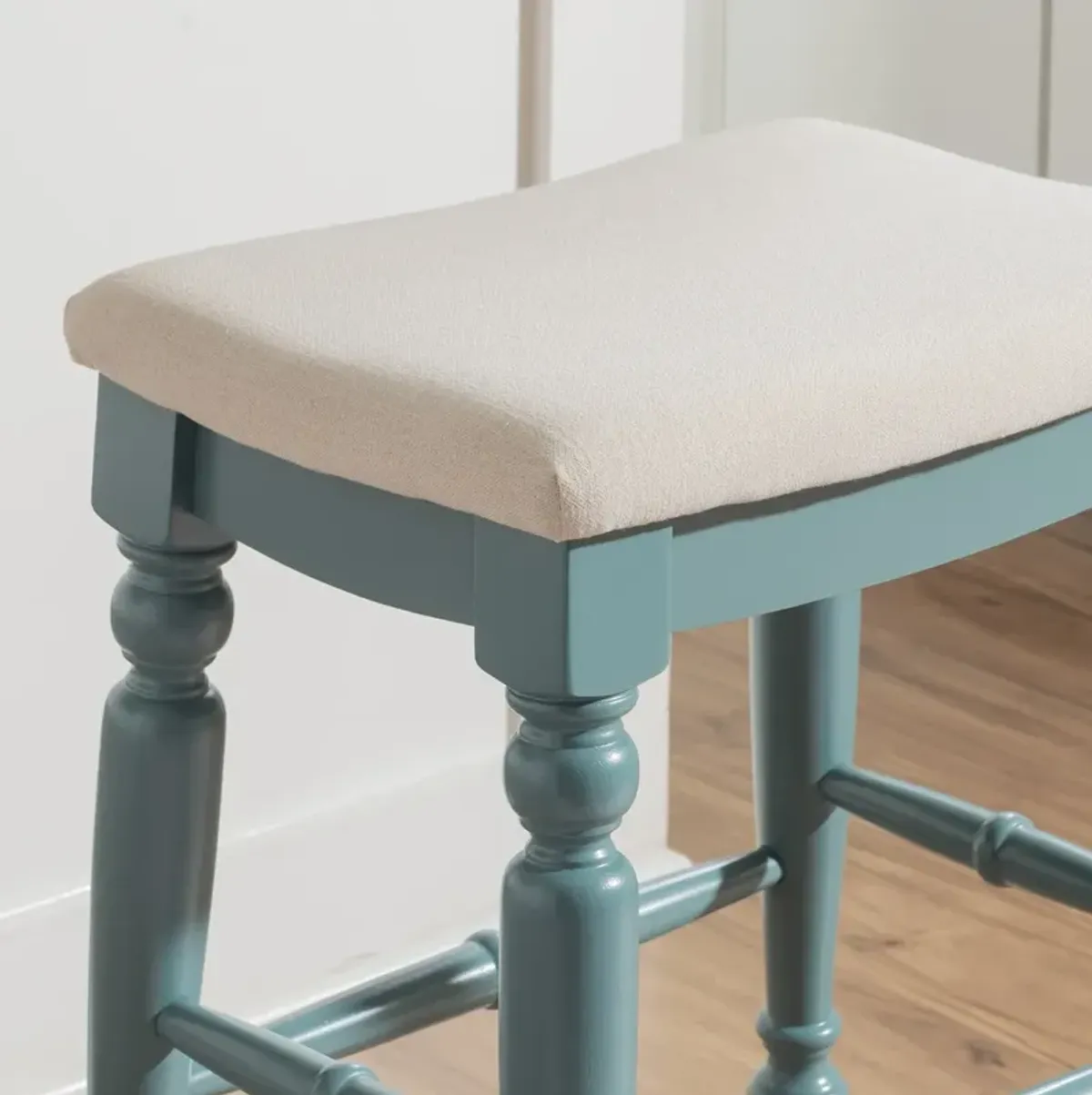 Linon Marino Blue Backless Counter Stool