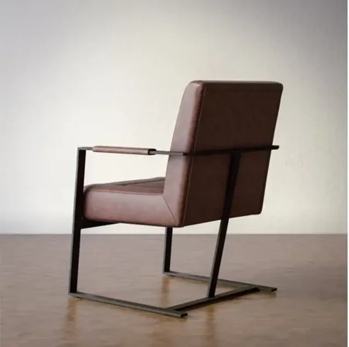 Jofran Maguire Genuine Leather Sienna Sled Chair