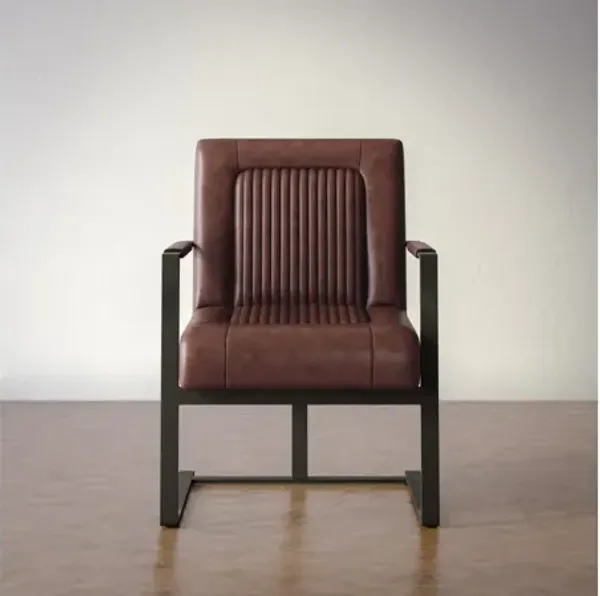 Jofran Maguire Genuine Leather Sienna Sled Chair
