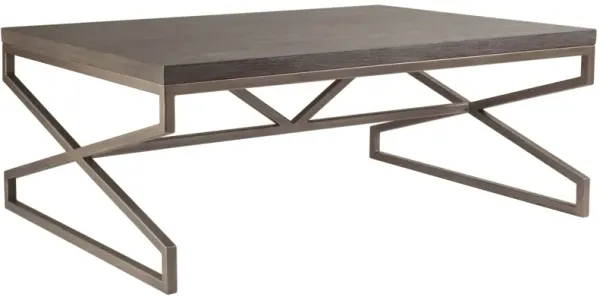 Artistica Home by Lexington Cohesion Program Edict 48 Inch Rectangular Mahogany Wood Cocktail Table Light Brown