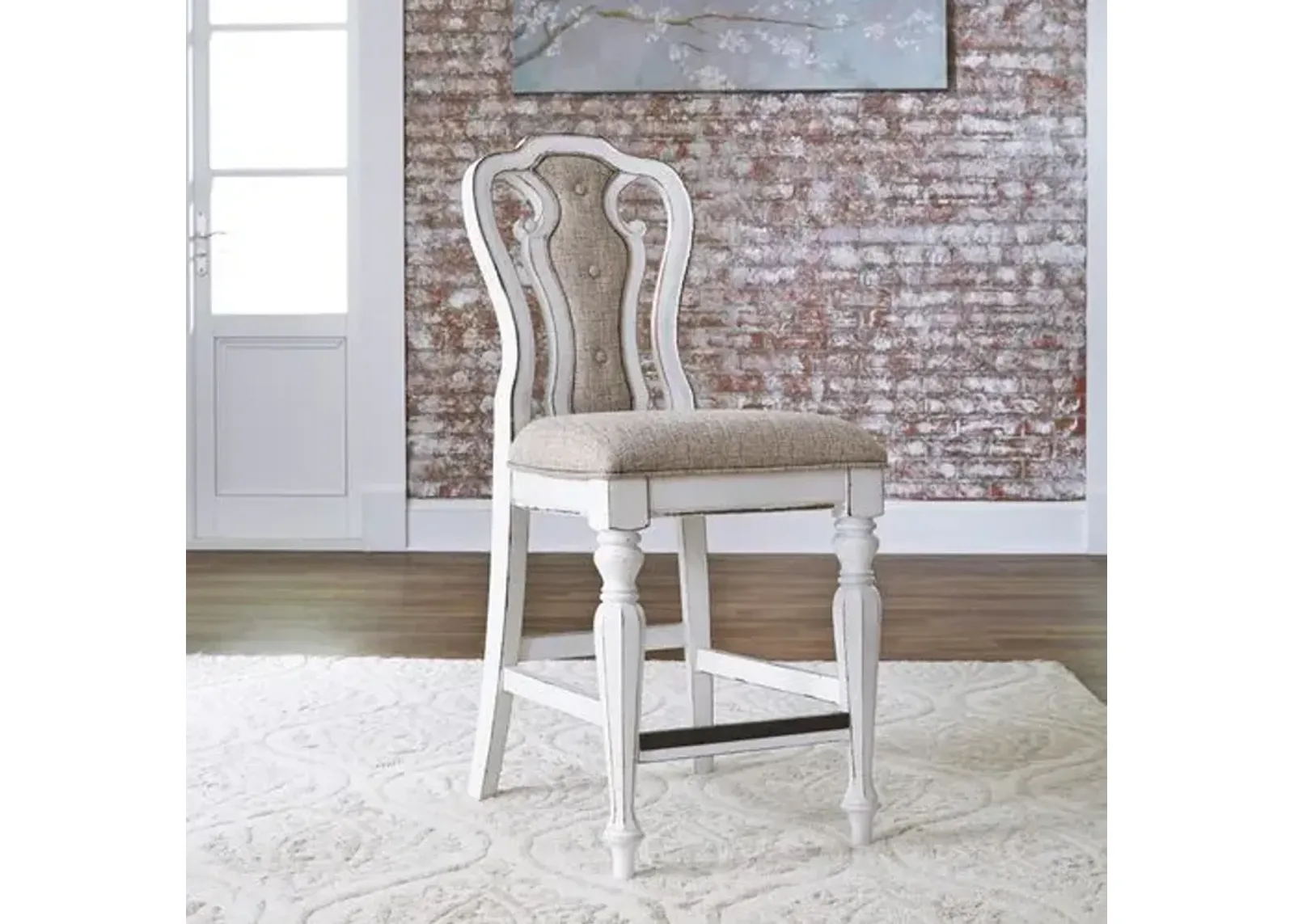 Liberty Furniture Magnolia Manor Antique White Counter Chair