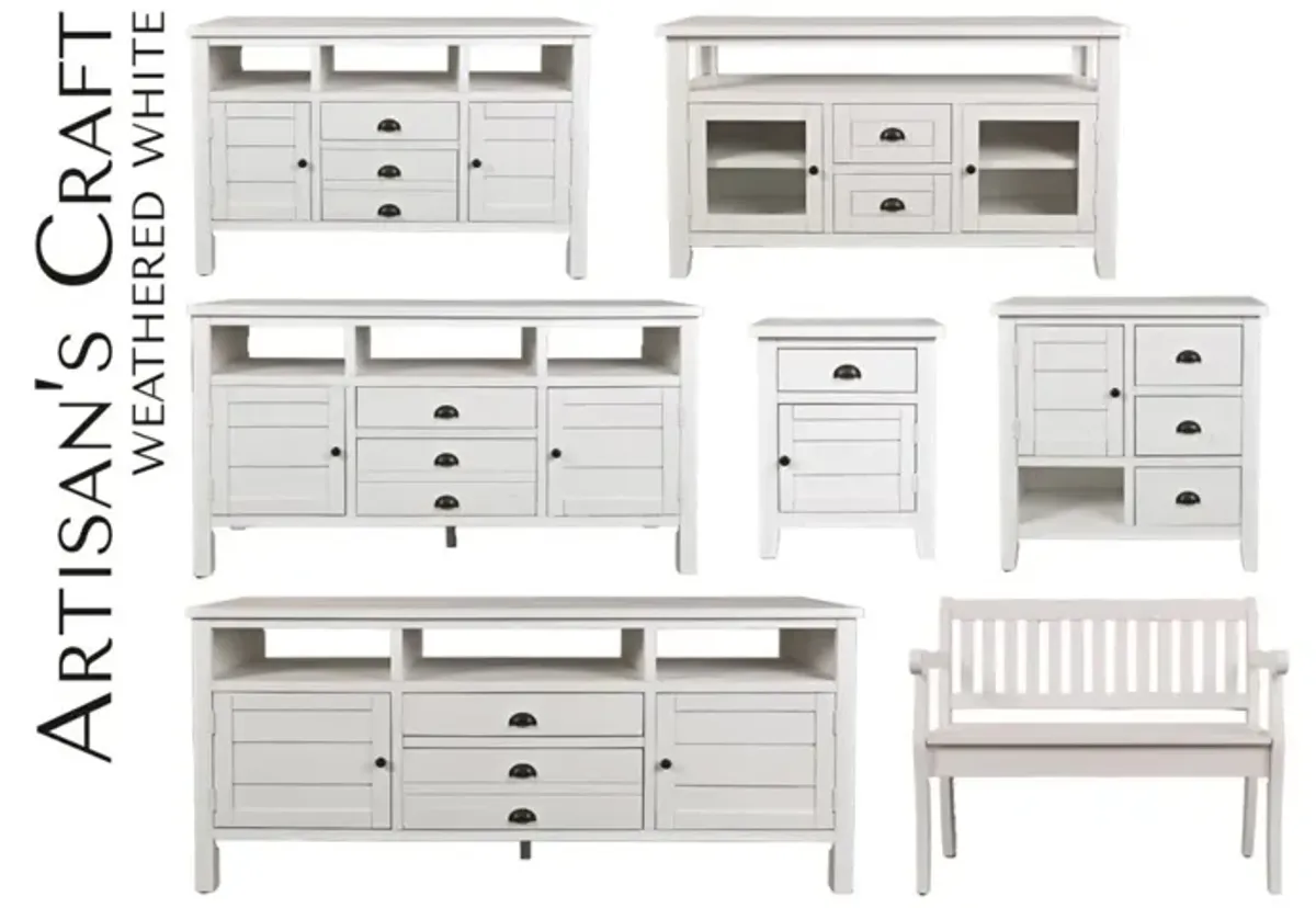 Jofran Artisan's Craft Accent Cabinet Weathered White