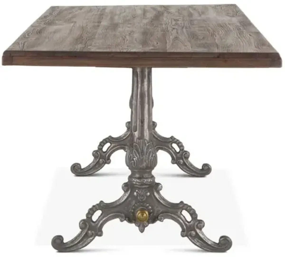 Home Trends Design French Vintage 76" Rectangle Dining Table with Reclaimed Teak Top