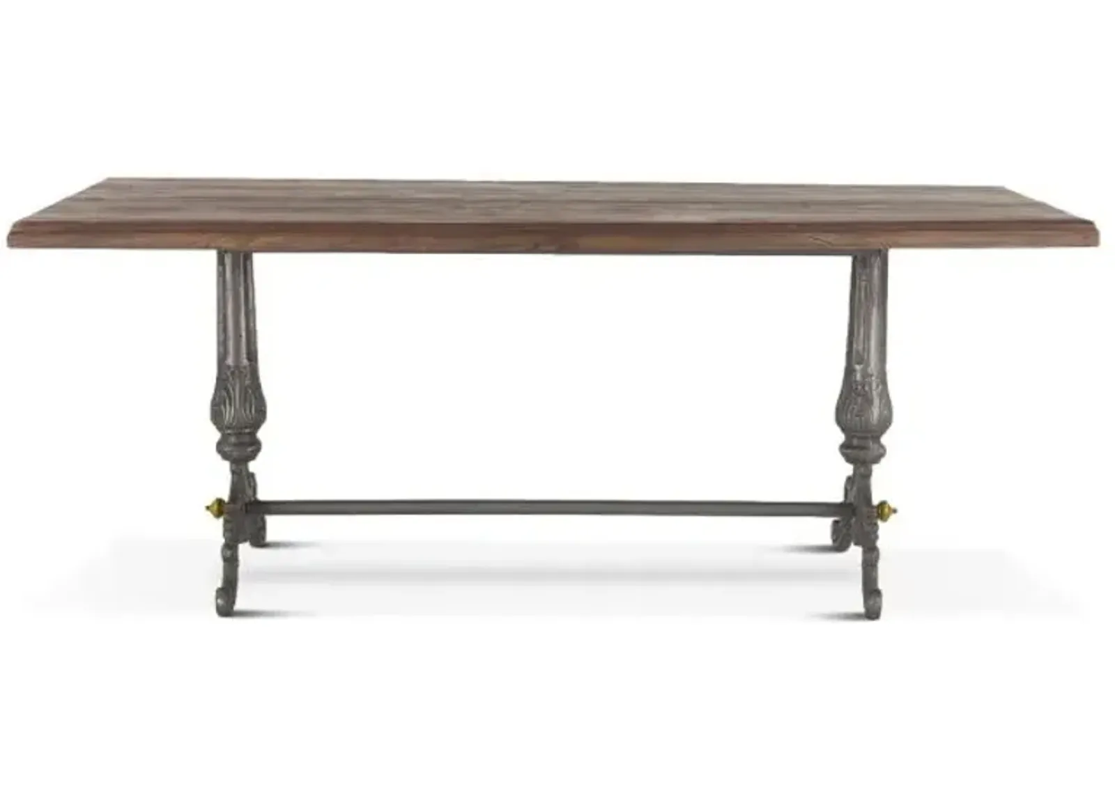 Home Trends Design French Vintage 76" Rectangle Dining Table with Reclaimed Teak Top