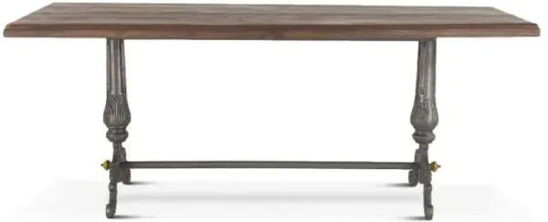 Home Trends Design French Vintage 76" Rectangle Dining Table with Reclaimed Teak Top