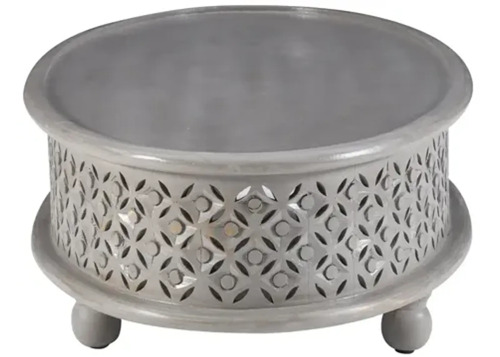 INORA OVAL COFFEE TABLE - LIGHT GRAY