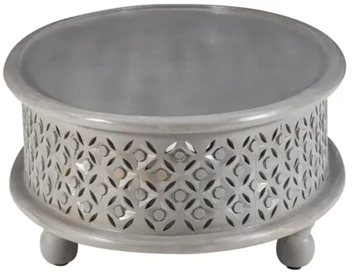 INORA OVAL COFFEE TABLE - LIGHT GRAY