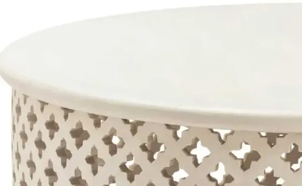 Crestview Isabella White Cocktail Table