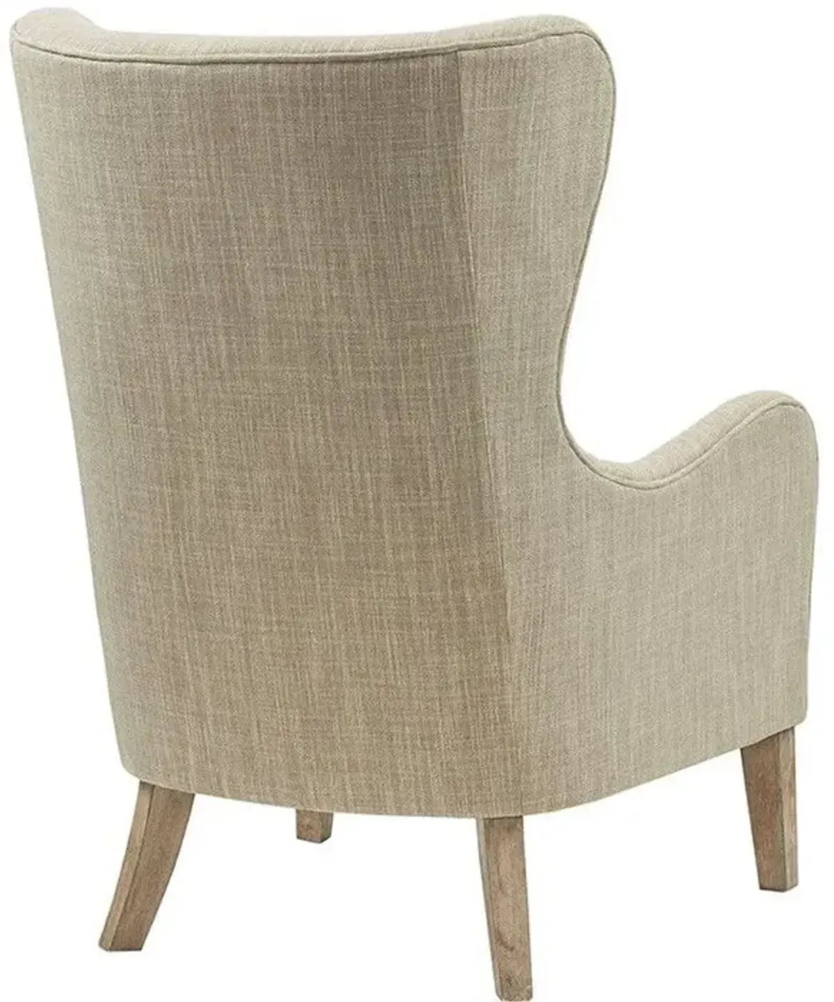 Olliix Madison Park Taupe Multi Arianna Swoop Wing Chair