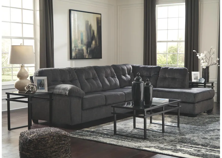 ACCRINGTON 2-PIECE SECTIONAL WITH CHAISE GRANITE SIGNATURE DESIGN