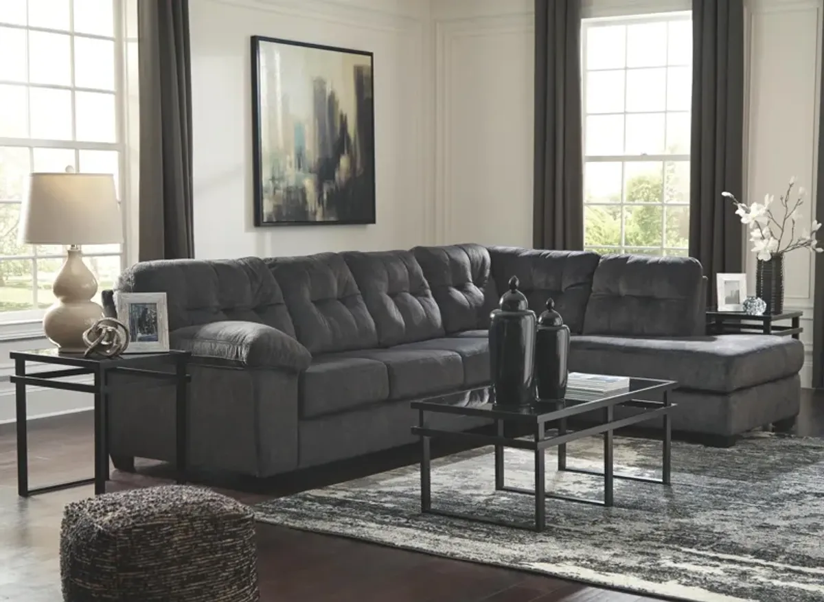 ACCRINGTON 2-PIECE SECTIONAL WITH CHAISE GRANITE SIGNATURE DESIGN