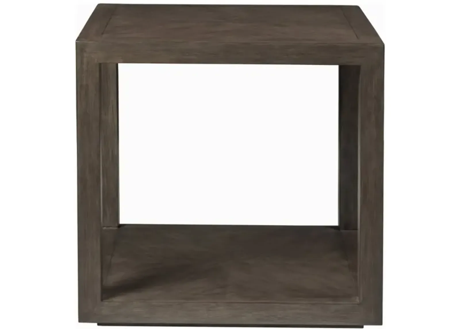 Credence 26 Inch Square Wood End Table Dark Brown - Cohesion Program