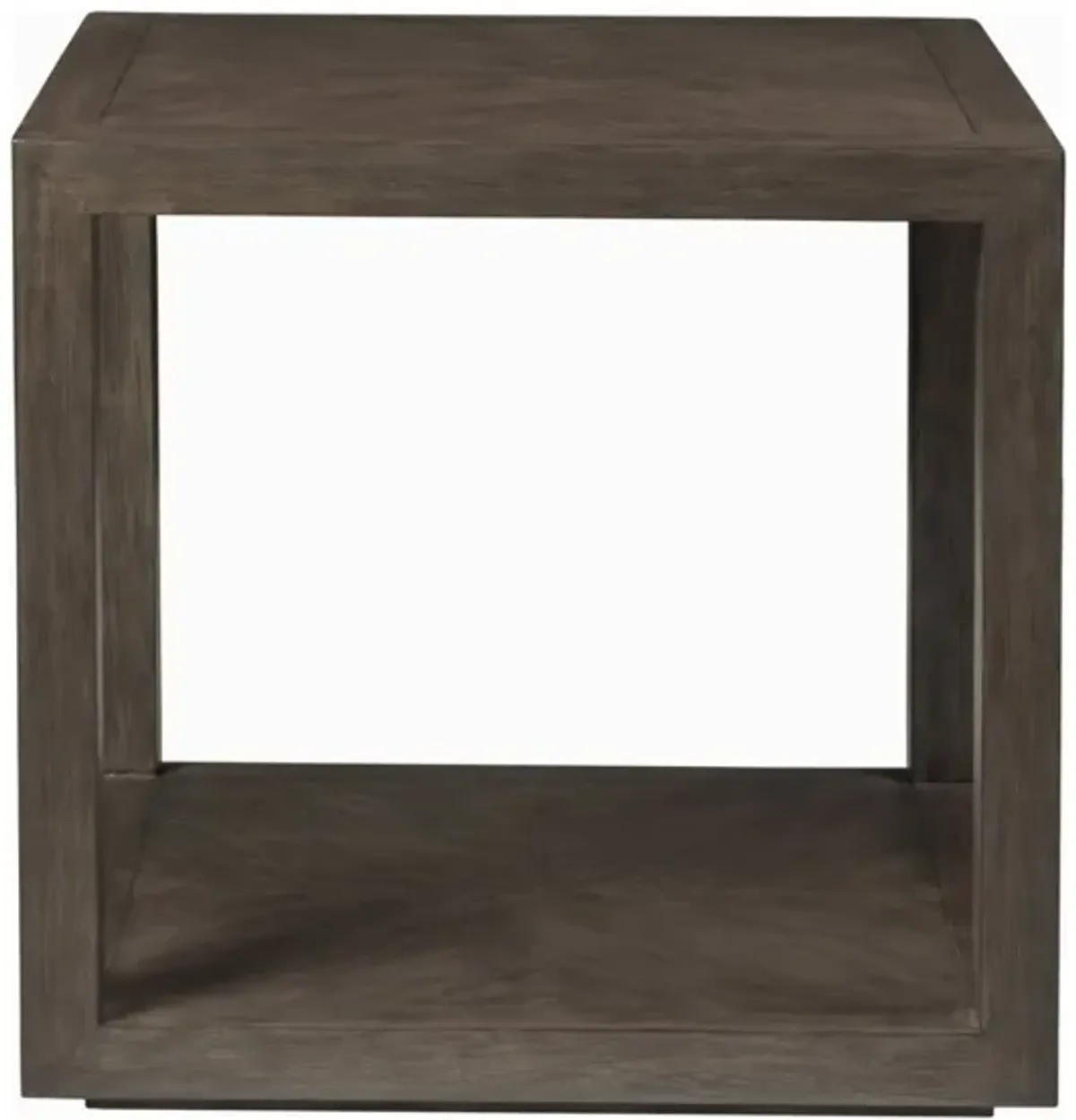 Credence 26 Inch Square Wood End Table Dark Brown - Cohesion Program