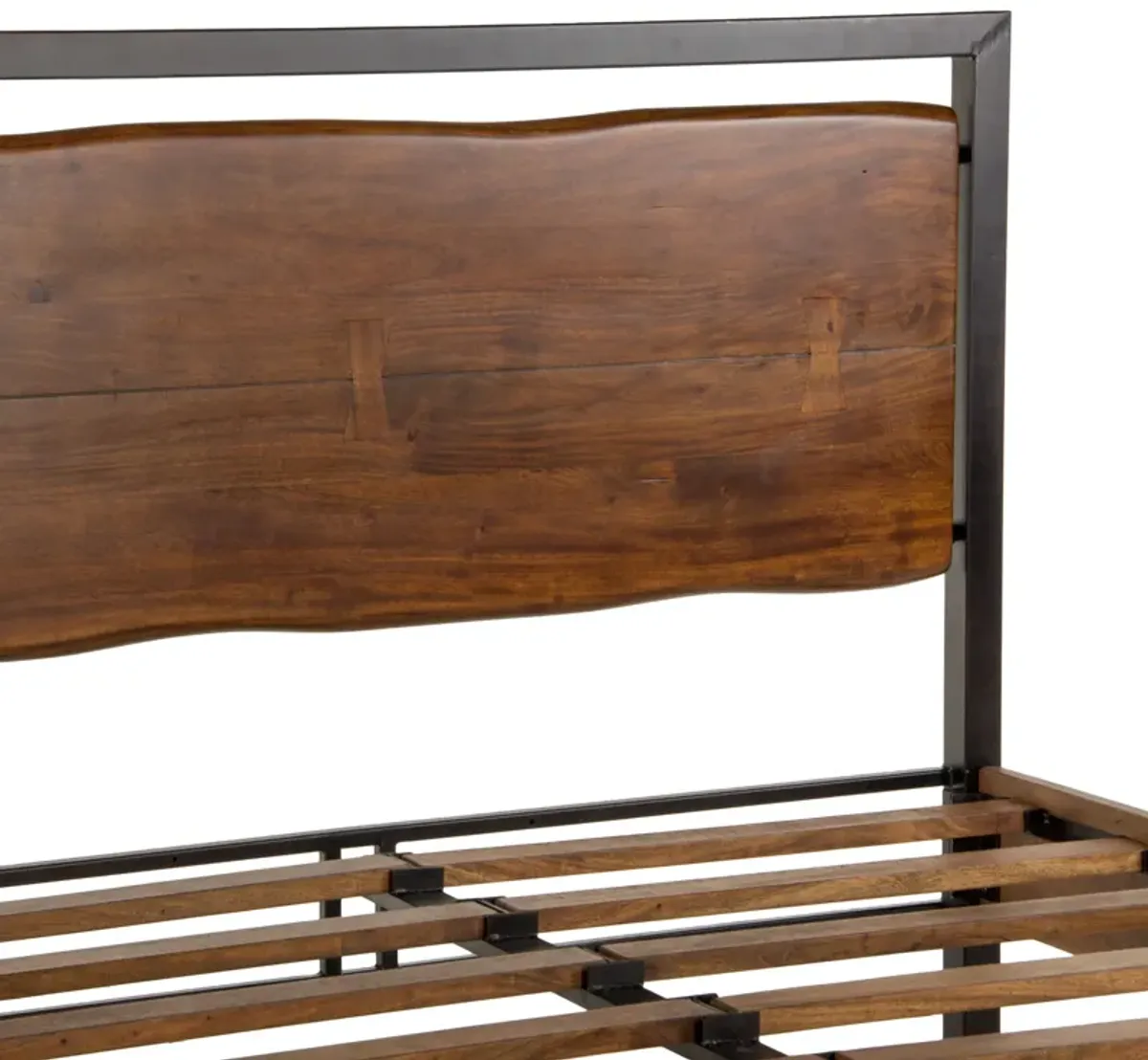 Home Trends Design Aspen Live Edge Acacia Wood King Bed