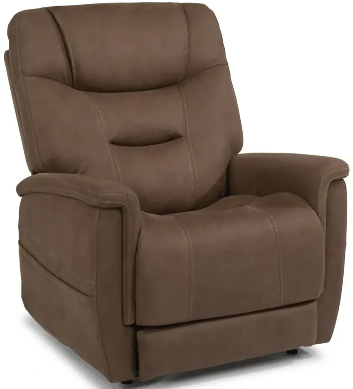 Flexsteel Shaw Brown Power Lift Recliner with Power Headrest