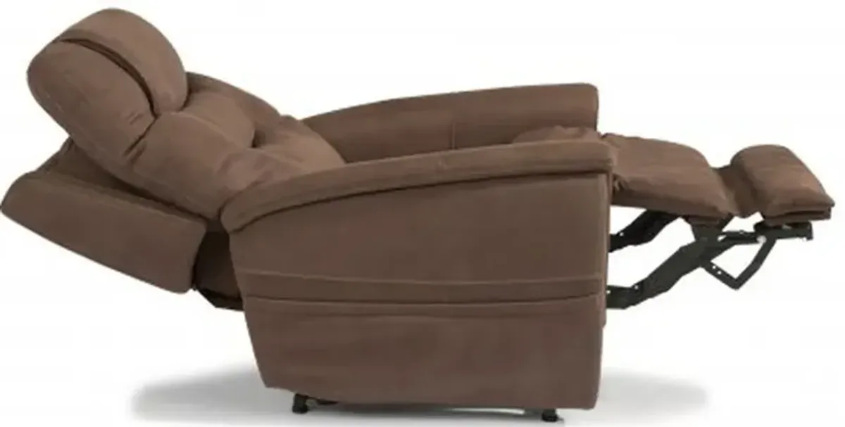 Flexsteel Shaw Brown Power Lift Recliner with Power Headrest