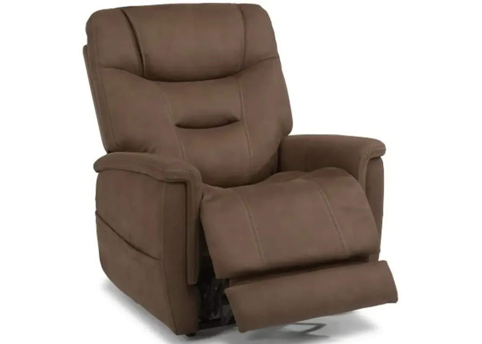 Flexsteel Shaw Brown Power Lift Recliner with Power Headrest