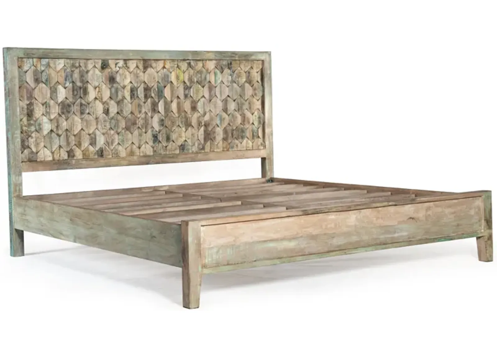 Home Trends Design Ibiza Vintage Reclaimed Teak King Bed